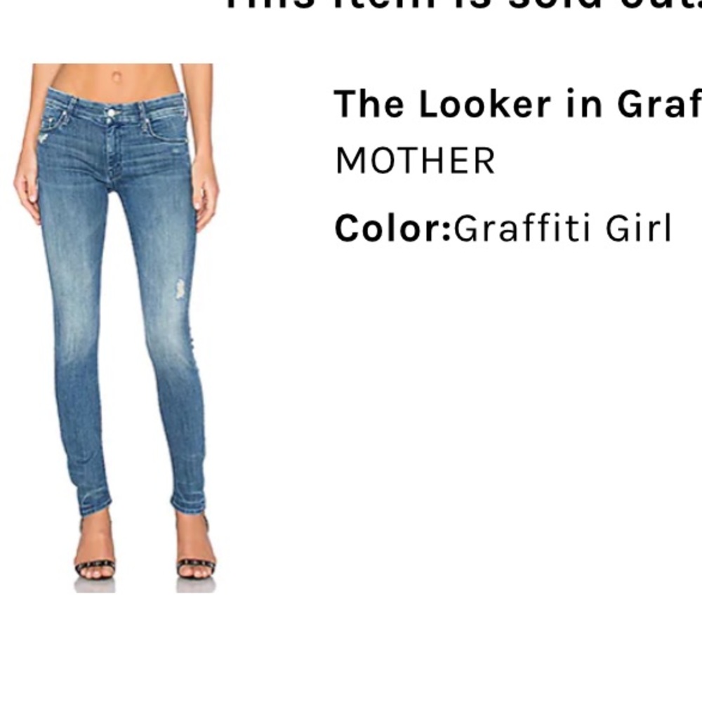 Mother The Looker jean in Graffiti Girl